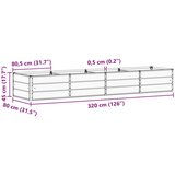  Cvetlično korito Slonokoščena 320 x 80 x 45 cm Jeklo, (5000207685) | Shoptok.si