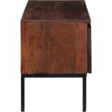 vidaXL Omare in policami za shranjevanje medijev s polico medeno rjava | Shoptok.si