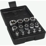 Garnitura nasadnih ključev Torx 1/2", 3/8", 1/4" E4-E24 14 kos., (22113624)