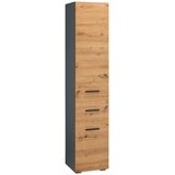 Støraa Visok/uski kupaonski ormarić u dekoru hrasta u prirodnoj boji 180x35 cm Malika – | shoptok.hr