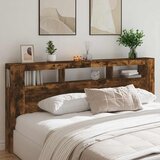  LED uzglavlje boja dimljenog hrasta 220x18,5x103,5 cm | shoptok.hr