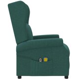  Masažni električni naslonjač s krilima Tamnozelena Tkanina - Tamnozelena | shoptok.hr