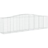 vidaXL Obokana gabonska košara 400x50x100/120 cm pocinkano železo, (20758436) | Shoptok.si