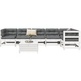 vidaXL 7-dijelni set vrtnih sofa bijeli od masivne borovine | shoptok.hr