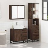 vidaXL 3-dijelni set kupaonskog namještaja boja smeđeg hrasta drveni | shoptok.hr