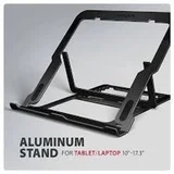 STND-LAB sklopivi stalak za laptop i tablet 10-17,3", aluminij, crni