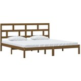  Posteljni okvir medeno rjav iz borovine 200x200 cm, (20643635) | Shoptok.si