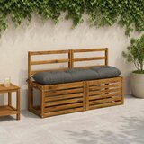 Jastučići za klupe VIANEN 2 kom. 100% poliester Siva - Siva 120 x 30 x 12 cm | shoptok.hr