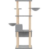  Penjalica za mačke sa stupovima za grebanje svjetlosiva 141 cm | shoptok.hr