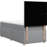  Okvir kreveta s oprugama i madrac svjetlosivi 80x200cm tkanina | shoptok.hr