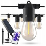  LED prigušiva solarni dekorativni lanac 10xE27/3V USB 2400 mAh 10,62 m IP65 crna + daljinski upravljač | Eponuda.com