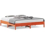 Furnova Posteljni okvir brez vzmetnice vošč. rjava 200x200 cm borovina, (21938932) | Shoptok.si