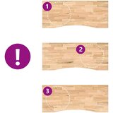vidaXL Mizna plošča neobdelan 120x50x2,5 cm trdna hrastovina | Shoptok.si