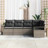  Sjedeća garnitura za vrt 5 kom. Siva poliratan 232 x 122 x 85 cm | Shoptok.si