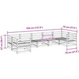  7-dijelni set vrtnih sofa od masivnog drva duglazije | shoptok.hr