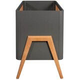 Troll nursery® otroška posteljica torsten™ 60x120 seal grey/teak | Shoptok.si