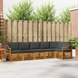  Set vanjskih sofa 6 kom. Prirodna i antracit Poliester Bijela 304 x 126,5 x 73 cm | shoptok.hr