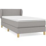  Box spring postelja z vzmetnico svetlo siv 100x200 cm blago, (20724981) | Shoptok.si