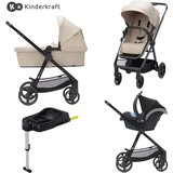 Kinderkraft otroški voziček 4v1 newly™ sand beige + mink™ pro + isofix baza mink™ fx | Shoptok.si