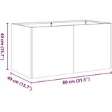 vidaXL Sadilnik Bela 80x40x40 cm Hladno valjano jeklo | Shoptok.si
