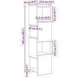  Kutni ormarić Bijelo 25 5x25x102cm Konstruirano drvo | shoptok.hr