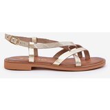Zazoo Leather Flat Sandals With Intertwined Straps | shoptok.hr