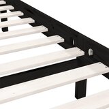  Okvir za krevet od borovine crni 75 x 190 cm jednokrevetni | shoptok.hr