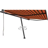  Prostostoječa avtomatska tenda 400x350 cm oranžna/rjava
