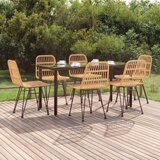  7-dijelni vrtni blagovaonski set od poliratana | shoptok.hr