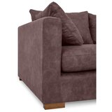 Scandic Temno rjava sedežna garnitura iz umetnega usnja 266 cm Hamburg – | Shoptok.si