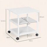  Stol za pisač s kotačićima stalak za pisač s 3 razine čelični držač za pisač 50 x 50 x 52 5 cm | shoptok.hr