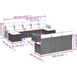  11-dijelni set vrtnih sofa od poliratana s jastucima crni | shoptok.hr