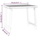  Stol za kampiranje bijeli 79 x 56 x 64 cm PP izgled drva | shoptok.hr