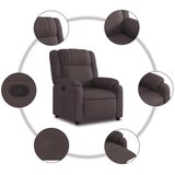  Naslonjač od tkanine tamnosmeđi | shoptok.hr
