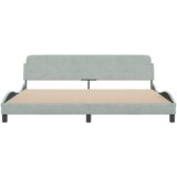  Okvir za krevet Dover svjetlosivi 200 x 200 cm baršunasti | shoptok.hr