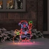 vidaXL Luči Božiček med 168 LED večbarvno 58.5 x 60 x 1.3 cm elezo | Shoptok.si