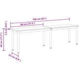  Klupa Sonoma 160 x 35 x 45 cm Konstruirano drvo | shoptok.hr