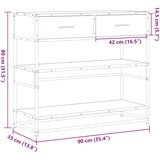  Konzolni stol boja hrasta sonome 90x35x80 cm konstruirano drvo | shoptok.hr