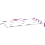  Jastuk za vrtnu klupu antracit 110 x 50 x 7 cm tkanina Oxford | shoptok.hr