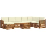  Set vanjskih sofa 9 kom. Prirodna i krem | shoptok.hr