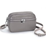 INF Nova ženska torbica čez ramo s tremi zadrgami Grey, (21838437) | Shoptok.si