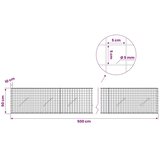  Gabion s žicom debljine 5 mm i mrežom 5x5 cm 500x10x50 cm - 10 cm 50 cm 500 cm | shoptok.hr