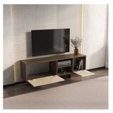 Hanah home tv polica monaco walnut travertine | ePonuda.com