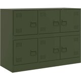  Komoda olivno zelena 99x39x73 cm jeklo | Shoptok.si