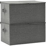  Kutije za pohranu 2 kom od tkanine 50 x 30 x 25 cm antracit | Eponuda.ba