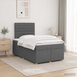  Boxspring krevet s madracem Tamnosiva 120 x 190 cm Tkanina | shoptok.hr