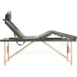  Stol za masažu s 4 zone i drvenim okvirom antracit 186 x 68 cm | Eponuda.com