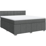 Maison Chic Box spring postelja - Vzmetna postelja z vzmetnico temno siva 180x200 cm blago SL24239, (21890898) | Shoptok.si