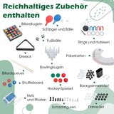  Igraća stol 12 u 1 s stolnim nogometom, zračnim hokejem, bilijarom, stolnim tenisom, šahom, kuglanjem i shuffleboardom | shoptok.hr