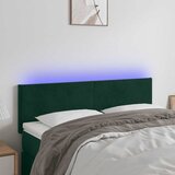  LED uzglavlje tamnozeleno 144x5x78/88 cm baršunasto | shoptok.hr
